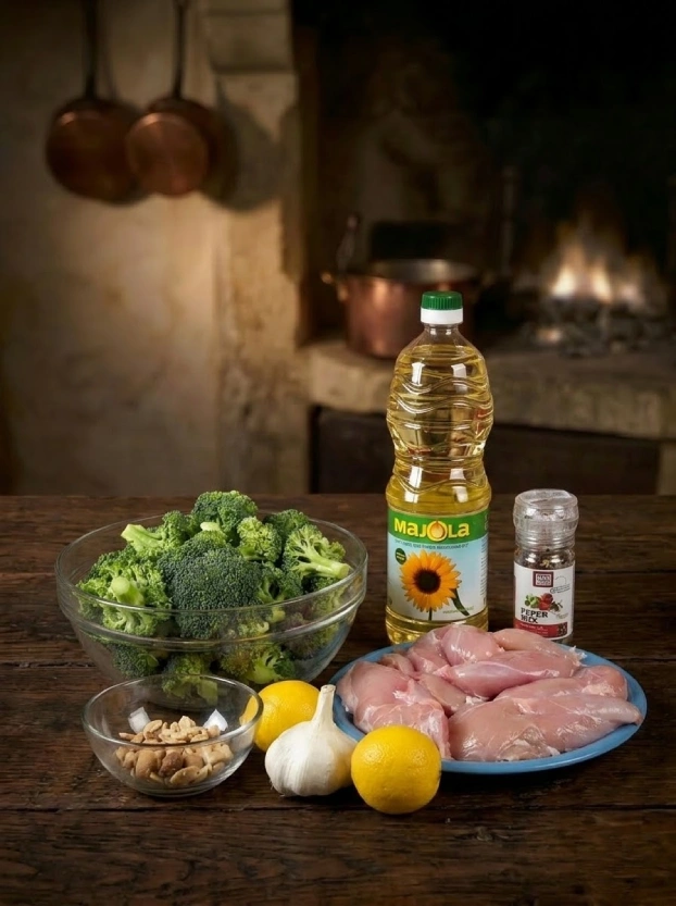 Чешская кухня. Медовая курочка с брокколи ингредиенты для приготовления медовой курочки с брокколи – куриное филе, брокколи, лимоны, чеснок и масло