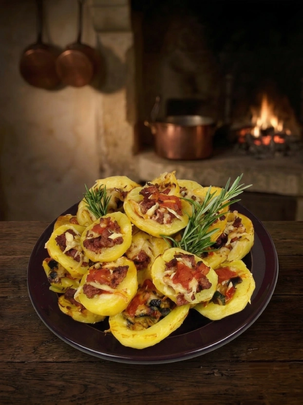 запечённая картошка с мясом – рецепт чешской кухни запечённая картошка с мясом, сыром и розмарином – традиционное чешское блюдо